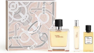 Hermès Terre d'Hermès Giftset - 75 ml pure parfum spray + 15 ml pure parfum spray + 40 ml showergel - cadeauset voor heren