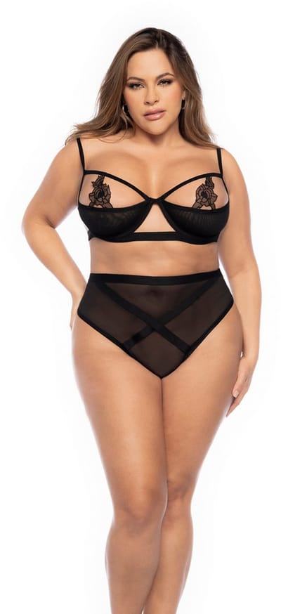 Mapalé Sexy Twee-delige set - 1/2X - Zwart