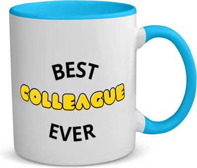 Akyol - best colleague ever koffiemok - theemok - blauw - Collega - iemand die een collega is - werk - beste collega - verjaardagscadeau - welkomscadeau - afscheidscadeau - gift - geschenk - kado - verrassing - 350 ML inhoud