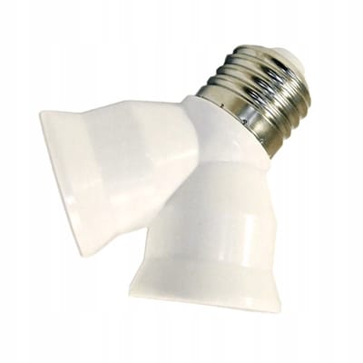 Elcan Serie - E27 Prise Adaptor - 2xE27 - Max 60W - IP20