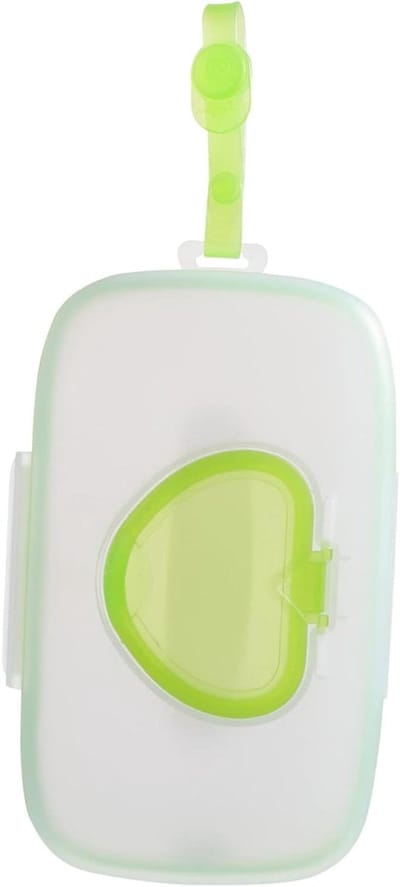Babydoekjeshouder - Reisdispenser - Onderweg Hygiënisch - Hervulbaar Ontwerp - 22 x 13.5 cm - Groen