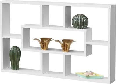 Wandrek Qinngua met 7 vakken 77x10x48 cm wit