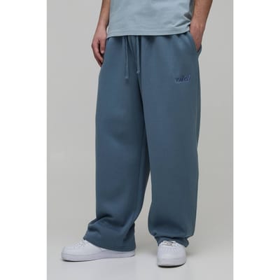 Joggingbroek Met Ballonpasvorm, Borduursel En Washed Effect | Slate | Size XS