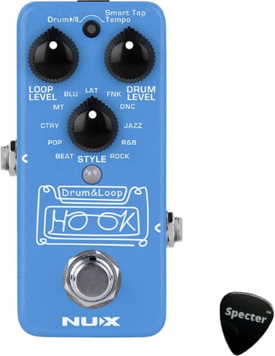 NUX Mini Core Series looper pedaal HOOK DRUM & LOOP | Effectpedaal met Specter Plectrum