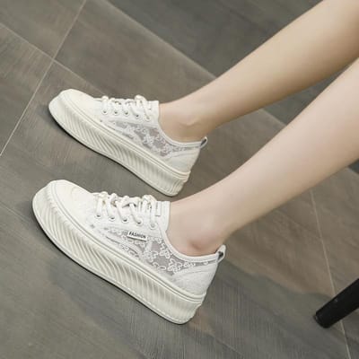 Dun Gaas Ademend Kleine Witte Schoenen Kinderen Zomer Nieuw Veelzijdig Dikke Zool Vissersschoenen Casual Sport Board Schoenen 40 white