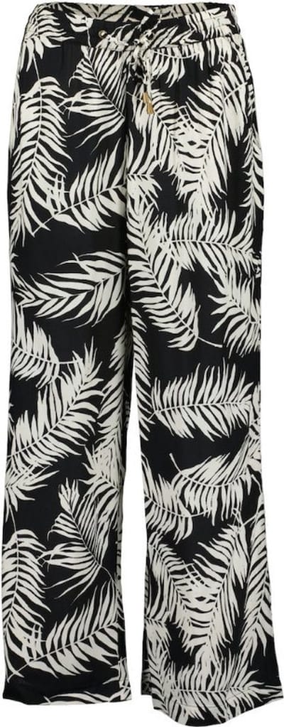 Blue Seven dames broek - broek wijd flared - 186157 - zwart print - wijd - maat 38