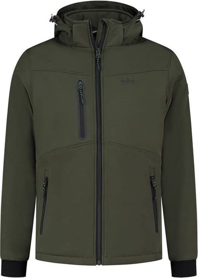 Kjelvik heren softshell jas - winter softshell jas heren - Carlo - groen - maat S