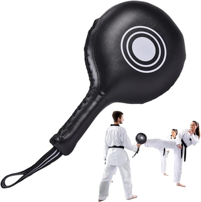 Bokspads - Traingskussens - Vechtsport Training - Duurzaam PU Materiaal - 36x20x5 cm - Zwart
