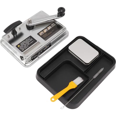 Handmatige Rolmachine Rechte Duw Roestvrij Staal s Roller Maker Zwart 6.5mm/0.26in zilver