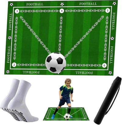 Voetbal Trainingsmat 90x60 cm Antislip Oefenmat voor Dribbelcontrole en Voetvaardigheid