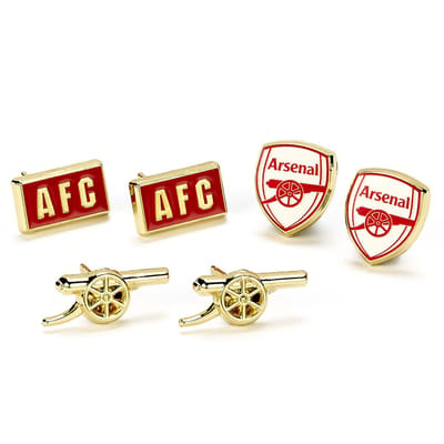 The Carat Shop - Arsenal Voetbal Club Kanon Set van drie oorbellen
