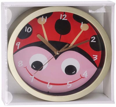 Wandklok kinderkamer kikker - educatief speelgoed 20cm multicolor.