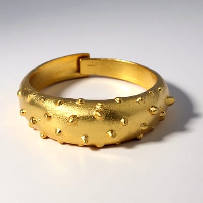 Cavill - Vergulde Zilveren Ring - 925 Sterling Zilver - Joias do Paraíso - Elegante Damesring - Handgemaakt Sculpturaal Design - Luxe Sieraad