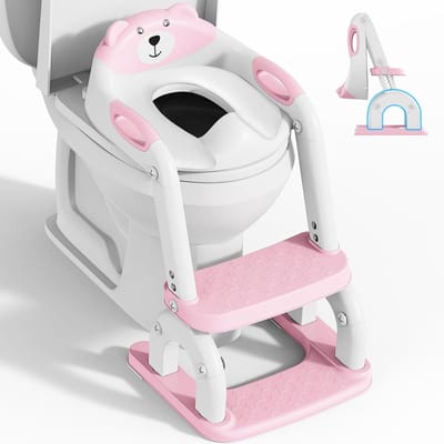 Kinder Toiletbril met Trapje - 2-in-1 Toilet Trainer voor Kinderen - Hoogte Verstelbaar en Comfortabel