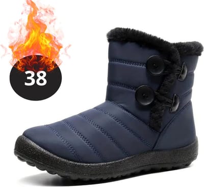 Bovista Snowboots - Sneeuwschoenen - Sneeuwboots - Dames - Wintersport - Ski - Skischoenen - Blauw - 38 - Knopen