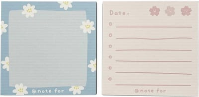 Zelfklevende Notities - Memoblokken Pastel - Taken Herinneren - Bloemen Ontwerp - 200 Vellen - Multicolor