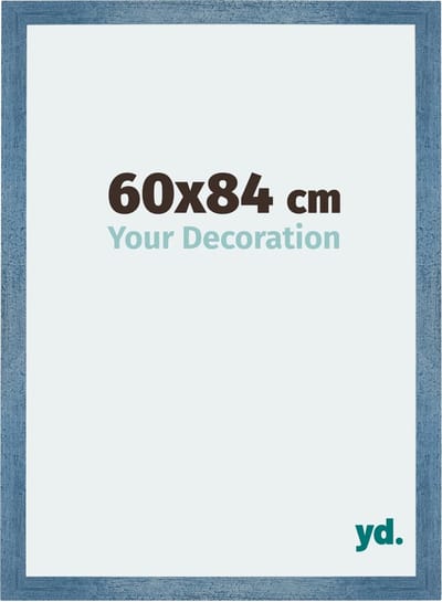 Your Decoration - Fotolijst 60x84 cm - MDF - Helder Blauw Geveegd - Mura