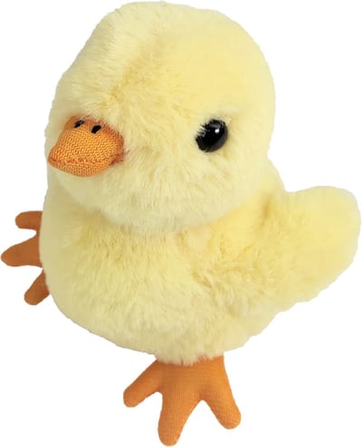 Inware Kuikentje knuffel - pluche kuiken - geel - 15 cm - boerderij knuffel