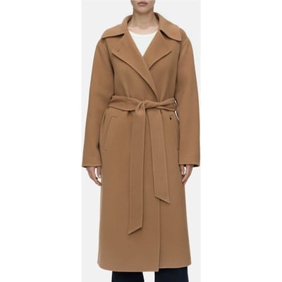 Closed Wrap Coat Jacket Biscotti Brown Size: L | Jackets Outlet | Dames | Bruin