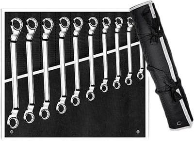 Ratelsleutel Set - Mechanisch Gereedschap - Reparatie en Onderhoud - Chroom-Vanadium Staal - 10 Stuks - Uniek