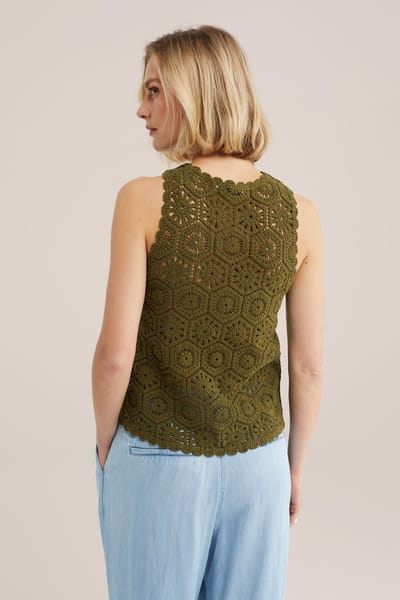 WE Fashion Dames gehaakt singlet