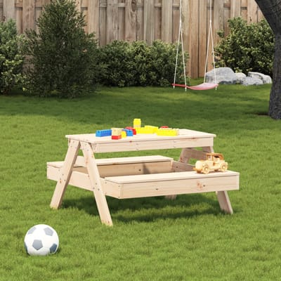 Vidaxl Picknicktafel Voor Kinderen, 88X97X52 Cm, Massief Grenenhout