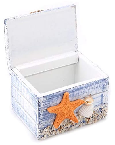 Dailygoods- Schatkist Houten - Opbergdoos voor Sieraden - Decoratieve Doos - Draagbaar - Romantisch Ontwerp - Geschikt voor Snoep en Geschenken