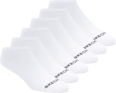Skechers 6pk Womens Cotton Nshw Blac, Unisex, Wit, Sokken, maat: 35-39,5