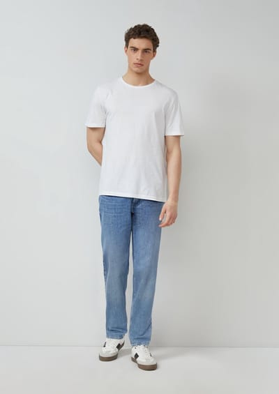 regular fit straight jeans van katoenmix model 'BENITO'