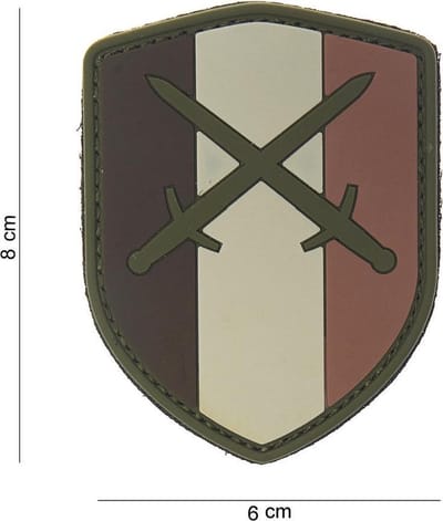 101 Inc Embleem 3D Pvc Schild België Desert Zwaard  10005
