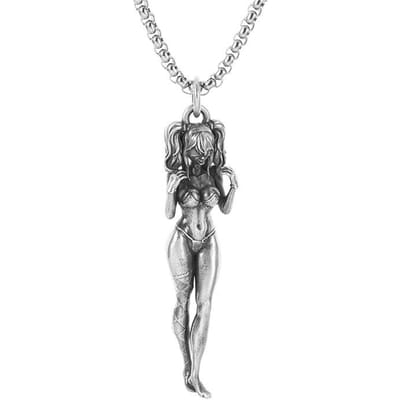 Europese en Amerikaanse Retro Engel Ketting Kleurbescherming Milieuvriendelijke Accessoires Mannen en Vrouwen Hanger Sieraden Hangende Accessoires gray
