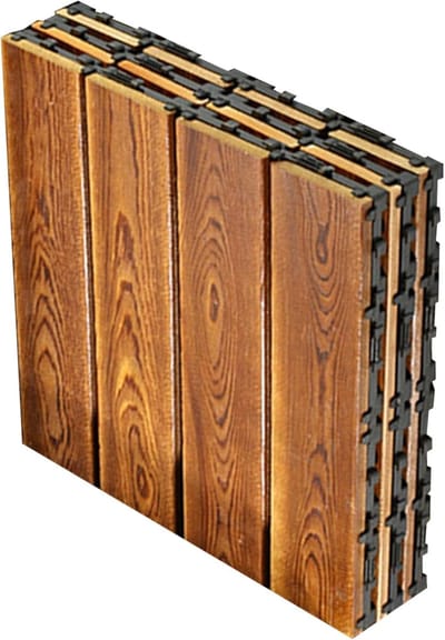 Houten Terrastegels - Vlonderplaten - Buiten Vloeren - Waterproof Duurzaam - 30x30 cm