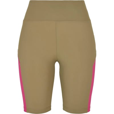 Urban Classics - Color Block Korte cycle broek - XS - Groen/Paars