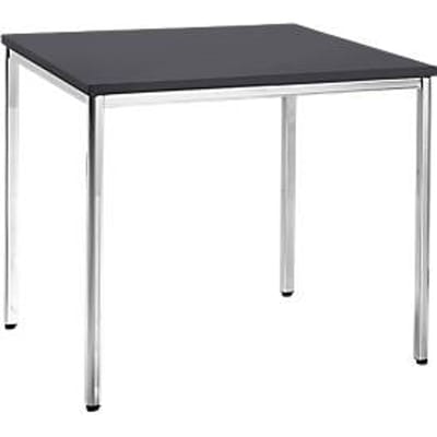 Vergadertafel, 800 x 800 mm, zwart