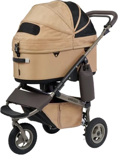 AirBuggy DOME 3 Premier Set Large - Seed Beige - Luxe hondenbuggy - huisdieren wandelwagen voor hond of kat