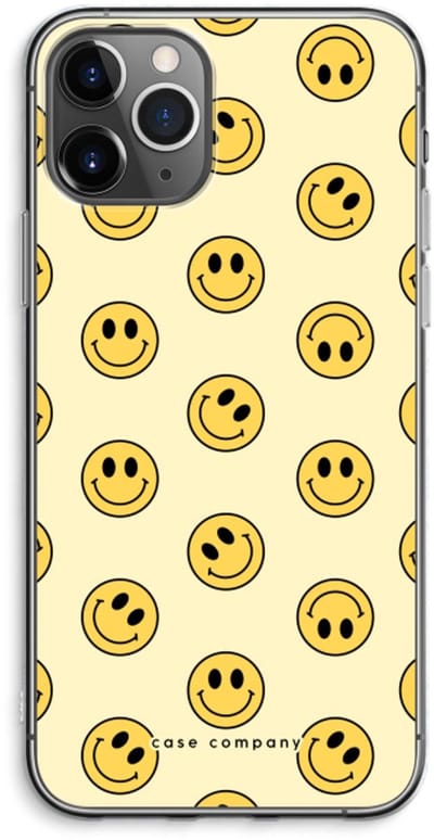 Case Company® - Hoesje geschikt voor iPhone 11 Pro Max hoesje - Smiley N°2 - Soft Cover Telefoonhoesje - Bescherming aan alle Kanten en Schermrand