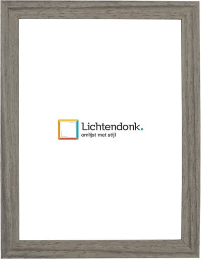 Fotolijst Grijs - Houtnerf - Fotomaat 10x15 - Ontspiegeld Glas - Art.nr. 1060-226