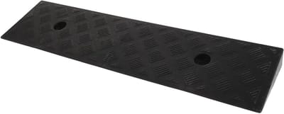 Drempelhulp Rubber - Oprijplaat Robotstofzuiger - Obstakels Overbruggen - Antislip Oppervlak - 49.5 x 12.5 cm - Zwart