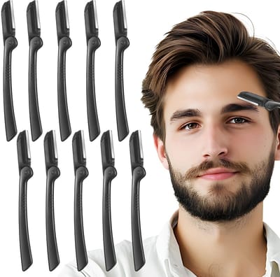 Dailygoods - Opvouwbare Wenkbrauwscheermesjes - Multifunctioneel Scheerapparaat - Eenvoudig in Gebruik - Compact Formaat - Haarverwijderaar - Ideaal v