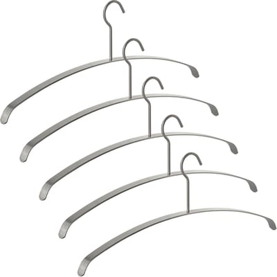 SOTECH 5s Kleerhanger echt geborsteld roestvrij staal 455 x 20 x 185 mm Kleerhanger Hanger voor wandkapstok