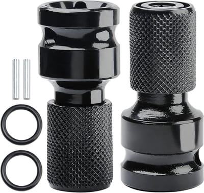 Impact Driver Socket Adapter Set - 1/2 Inch naar 1/4 Inch Hex Shank Converter voor Snelwissel, Geschikt voor Slagschroevendraaiers en Ratelsleutels