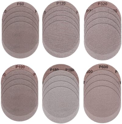 Dailygoods - Mesh Schuurdiscs - 30 Stuks - Dust-free Schuren - Diameter 125 mm - Aluminium Oxide - Geschikt voor Hout en Metaal - Coated