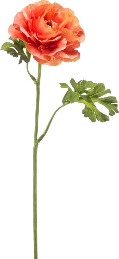 Emerald - Kunstbloem Ranonkel 61cm oranje - Kunstplant voor binnen