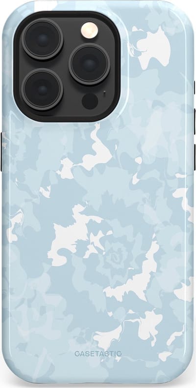 Casetastic Hoesje Geschikt voor Apple iPhone 15 Pro Magsafe - Stijlvolle Beschermende Duo-layer Case - Blauwe wervels