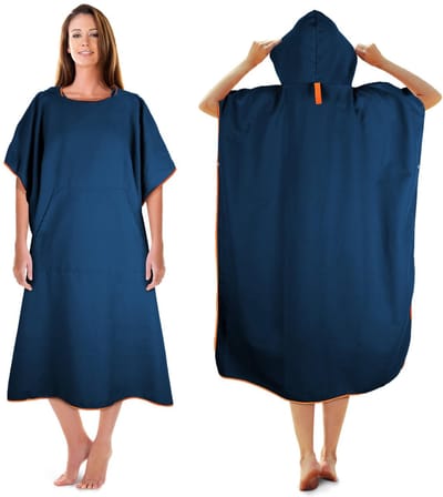 Dailygoods- Badponcho Microvezel 110x75 cm - Badponcho Volwassenen - Aankleedhulpje Strand - Lichtgewicht - Sneldrogend - Comfortabele Pasvorm - Douchecape