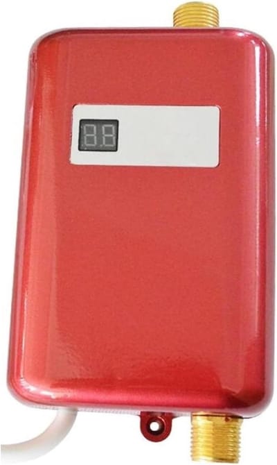 Doorstroomverwarmer Elektrisch - Boiler Tankless - Direct Warm Water - LCD Temperatuurdisplay - 3.8 kW - Rosso