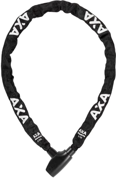 AXA Absolute 5-110 Kettingslot – Fietsslot met stalen ketting – Compact slot voor fiets, stadsfiets en kinderfiets - Inclusief sleutelservice – 110 cm