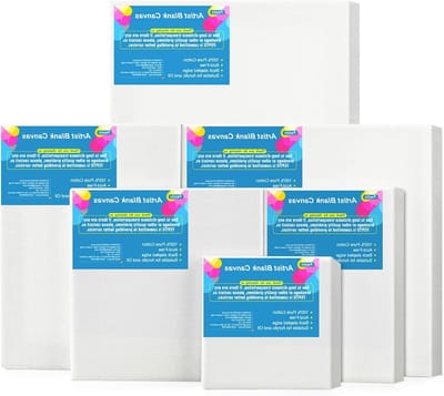 6 Set Blank Uitgerekt Canvas - Geschikt voor acryl, olie en waterverf - Diverse groottes