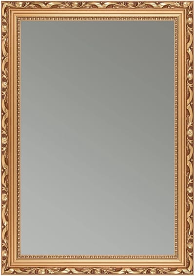 Wandspiegel met Houten Frame - Antieke Spiegel Barok Spiegel - Interieur Decoratie - Massief Hout - 80x180 cm - Brons