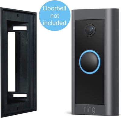 Ring Video Doorbell Wired 45 graden Hoekbeugel / Type Ring Wired / Incl schroeven & pluggen / 3 jaar garantie / Gemaakt in NL
